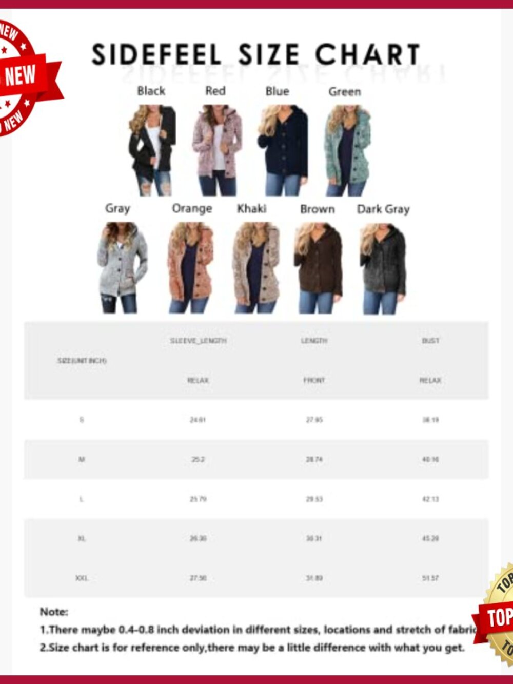 Women's Hooded Cardigan Sweater Fleece Lined Winter Coat Long Sleeve Zip Button - Picture 5 of 7